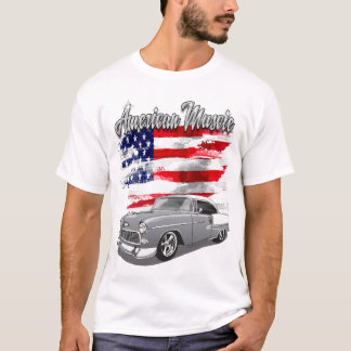 Camiseta Músculo americano de color gris y blanco plateado