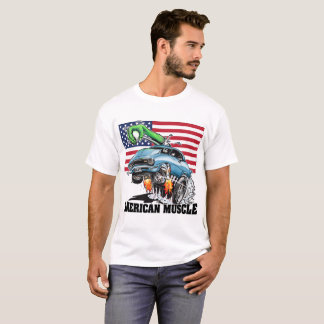 Camiseta Músculo americano USA 1 Monster Hot Rod (azul)