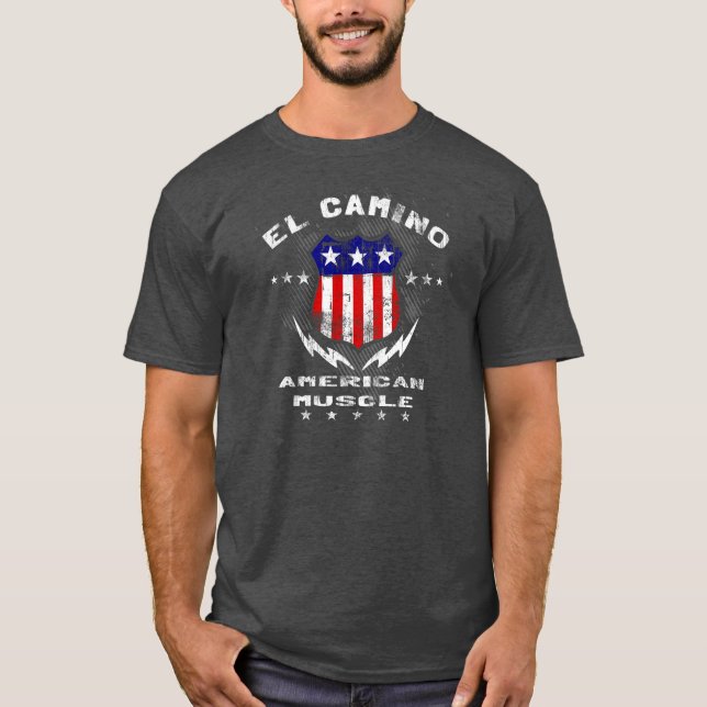 Camiseta Músculo americano v3 del EL Camino (Anverso)