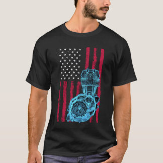 Camiseta Músculo de coche con bandera americana 9