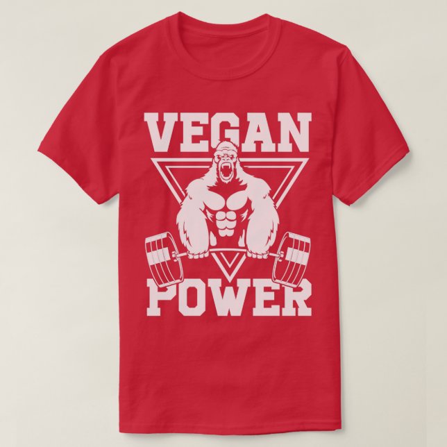 Camiseta Músculo de entrenamiento de energía vegan Gorila B (Diseño del anverso)