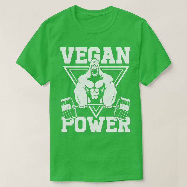 Camiseta Músculo de entrenamiento del poder vegan Gorila Ca (Diseño del anverso)