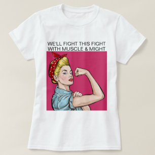 Camiseta Músculo de la toma de conciencia del cáncer y Músc