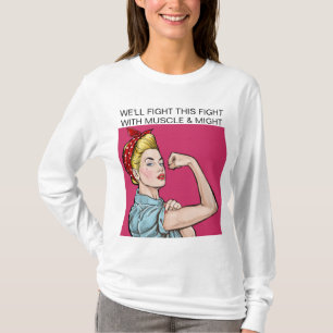 Camiseta Músculo de la toma de conciencia del cáncer y Músc