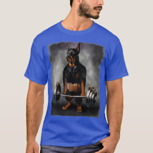 Camiseta Músculo de perro Doberman con Barbell Sh