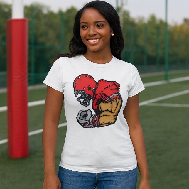 Camiseta Músculo del casco rojo del guerrero del fútbol dur (Subido por el creador)