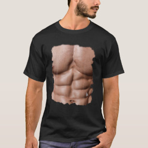 Camiseta Músculo falso masculino debajo del pecho Seis paq