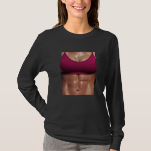 Camiseta Músculo falso mujer fitness Cuerpo femenino