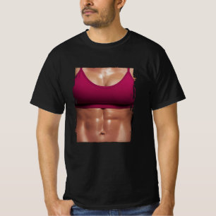 Camiseta Músculo falso mujer fitness Cuerpo femenino