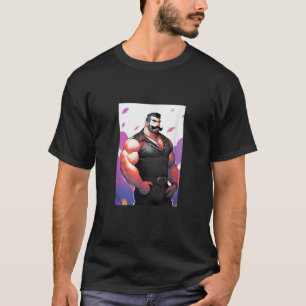 Camiseta Músculo gay papi cuero oso oso arte Oso de Orgullo
