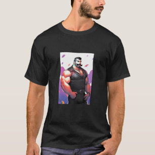 Camiseta Músculo gay papi cuero oso oso arte Oso de Orgullo