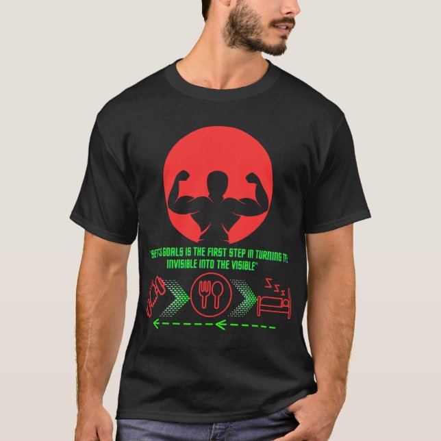 Camiseta Músculo hacia arriba y nivel hacia arriba (Anverso)