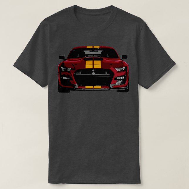 Camiseta Músculo moderno Mustang rojo oscuro (Diseño del anverso)