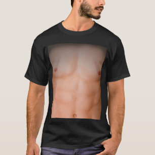 Camiseta Músculo pecho cuerpo falso abdominales