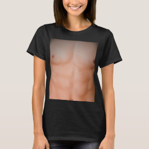 Camiseta Músculo pecho cuerpo falso abdominales