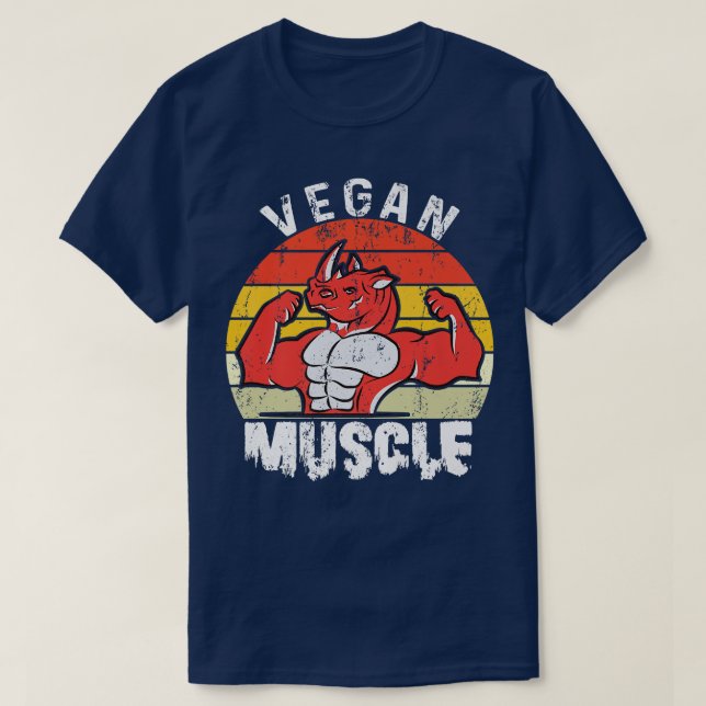 Camiseta Músculo vegetariano vegetariano vegetariano vegeta (Diseño del anverso)
