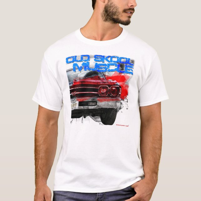 Camiseta Músculo viejo de Chevrolet Chevelle Skool (Anverso)