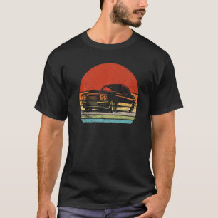 Camiseta Músculo Vintage Coche Retro Muslo Coche Silhouette