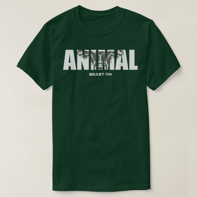 Camiseta Músculos ANIMALES Bestia Con Motivación De Gimnasi (Diseño del anverso)