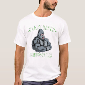 Camiseta Músculos Basados En Plantas Gorila Powerlifter Wor