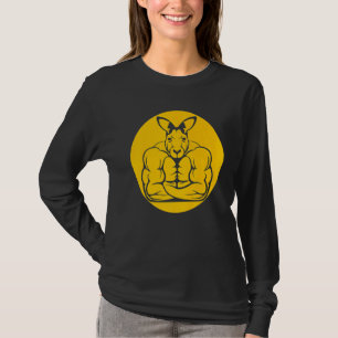 Camiseta Músculos canguros Fuerza Marsupial Fuerte Kangaroo