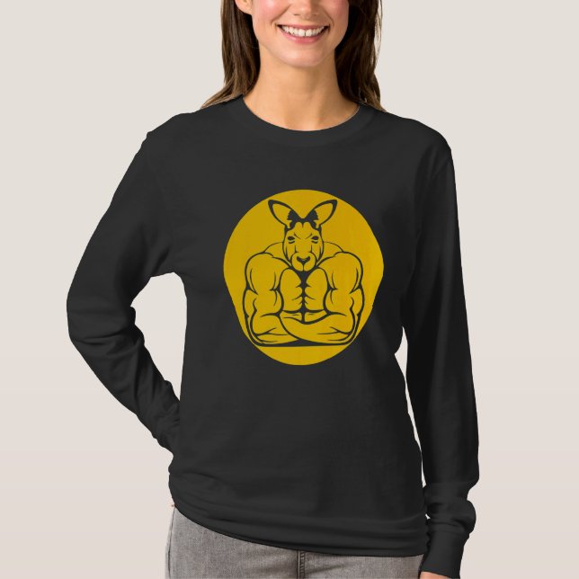 Camiseta Músculos canguros Fuerza Marsupial Fuerte Kangaroo (Anverso)