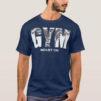 Camiseta Músculos De Gimnasio Bestia Sobre Motivación Gimna