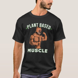 Camiseta Músculos de plantas Poderosos de Perro Pitbull Ame