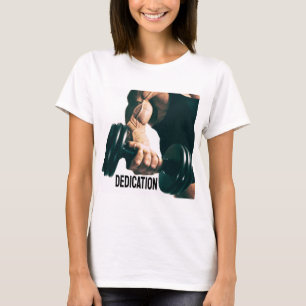 Camiseta Músculos del entrenamiento motivacional de la dedi