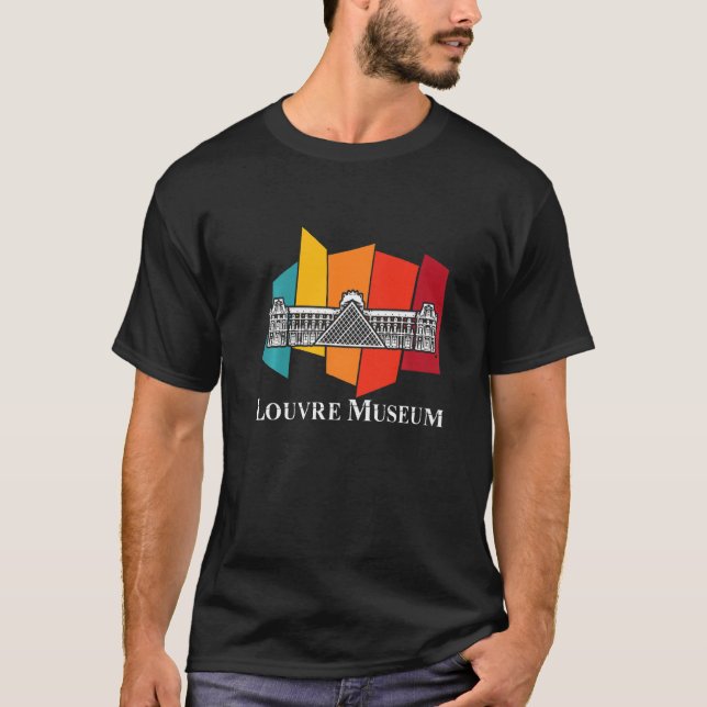 Camiseta Museo Del Louvre Retro De París El Amor En Francia (Anverso)