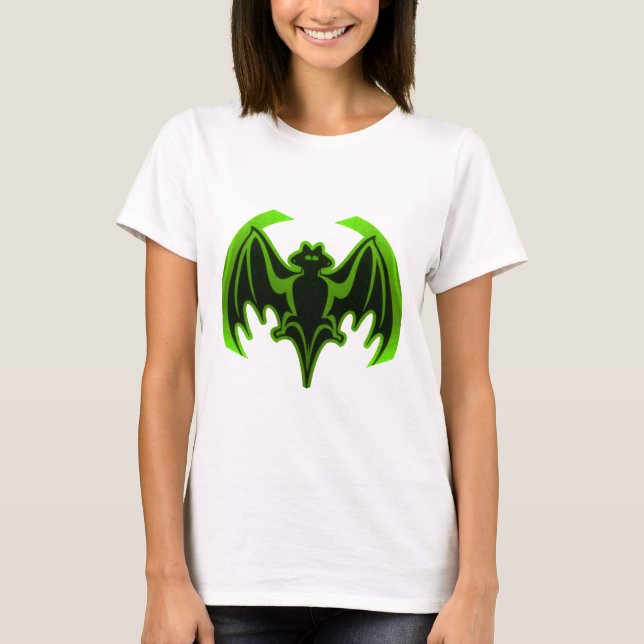 Camiseta MUSEO Verde en murciélago regalos de Zazzle (Anverso)