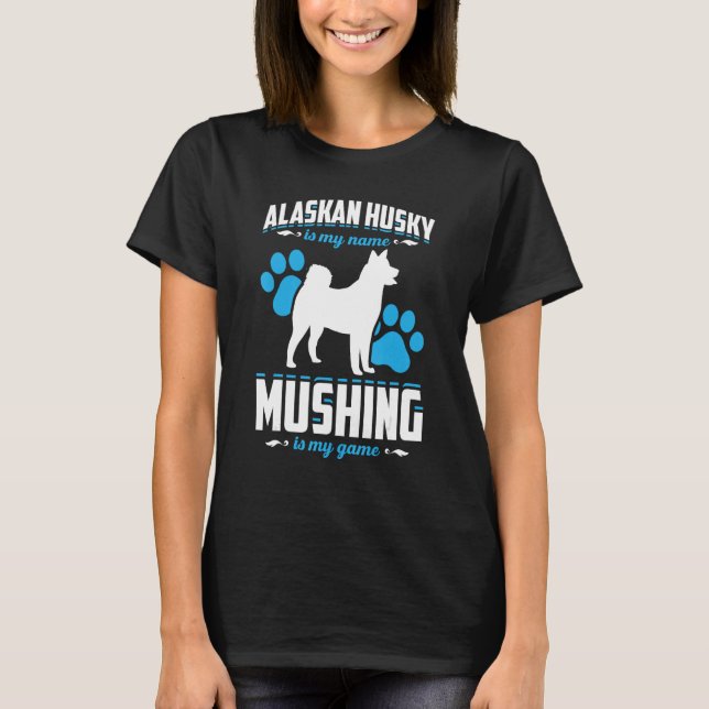 Camiseta Mushing Race For Dog Sledding Dog Sled Rider Mushe (Anverso)