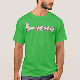 Camiseta Mushing Sled Dog Sledding Retro Line Art friends