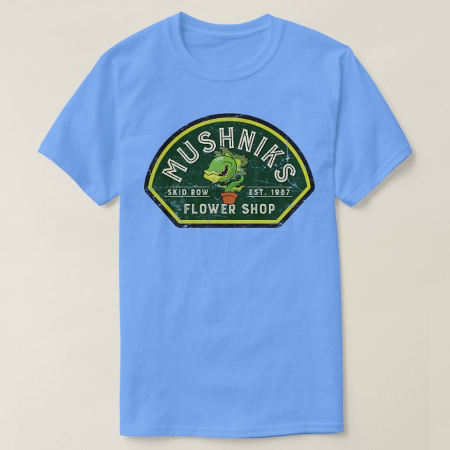 Camiseta Mushniks Flower Shop (Diseño del anverso)
