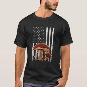 Camiseta Mushroom America Bandera de EE.UU. Formando Morels