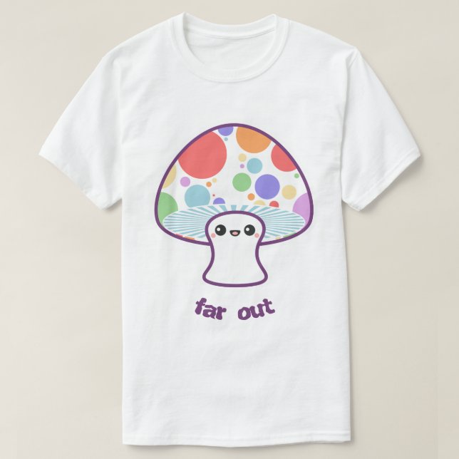 Camiseta Mushroom arcoiris (Diseño del anverso)