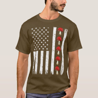 Camiseta Mushroom Bandera Americana Mushroom Hunter