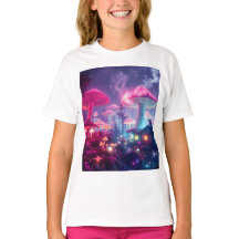 Mushroom Bungalow Neon & Space Easter Bunny T