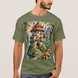 Camiseta Mushroom Castle Fantasy Dreamscape Tee