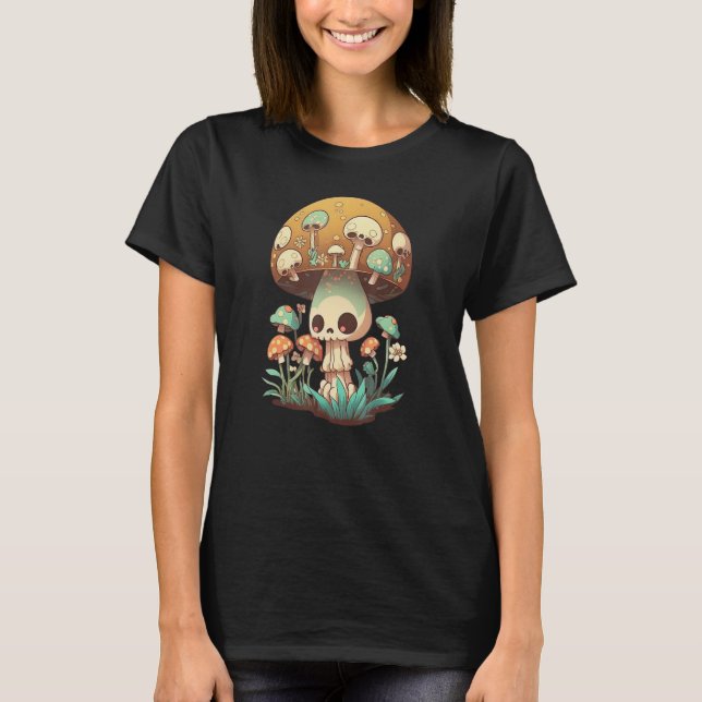 Camiseta Mushroom Clothing Mushroom Collector Skull Graphic (Anverso)