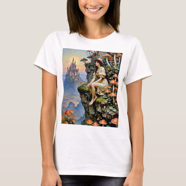 Camiseta Mushroom Fantasy Dreamscape Enchanted Castle Shirt (Anverso)