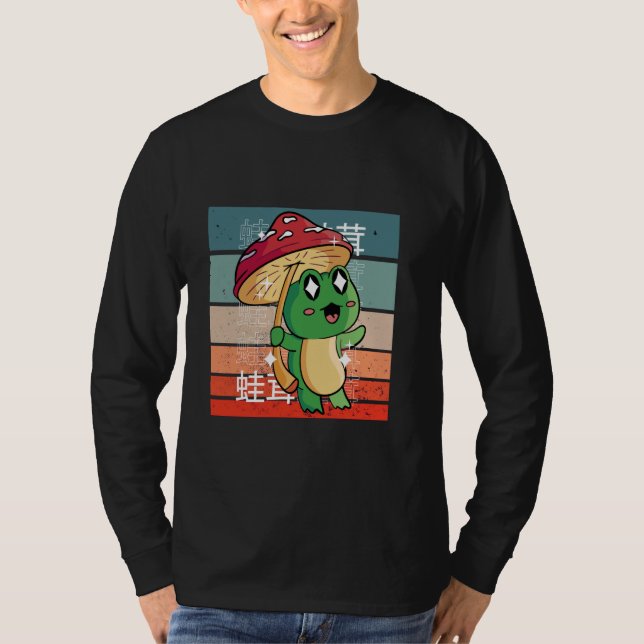 Camiseta Mushroom frog cute frog adorable kawaii art frogs  (Anverso)