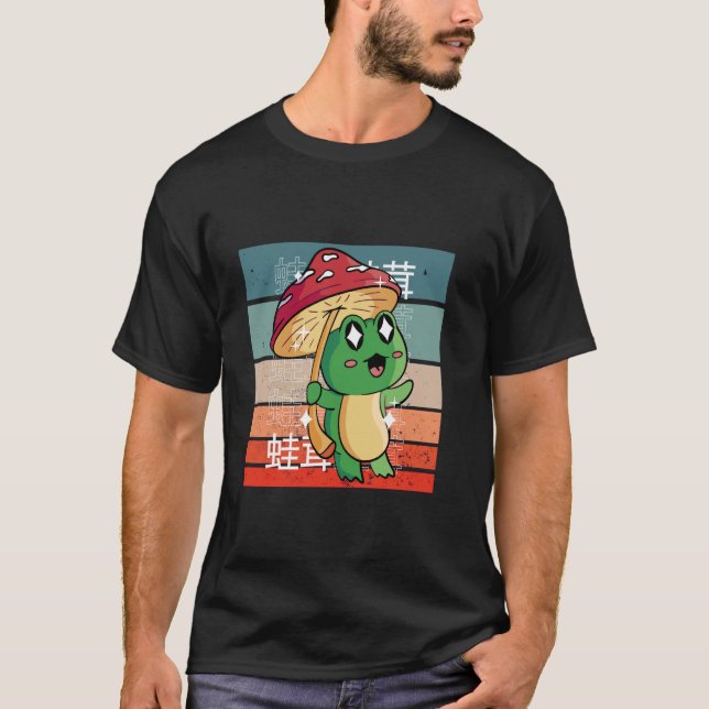 Camiseta Mushroom frog cute frog adorable kawaii art frogs  (Anverso)