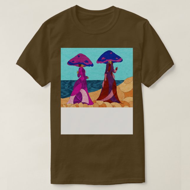 Camiseta Mushroom Ladys en la playa (Diseño del anverso)