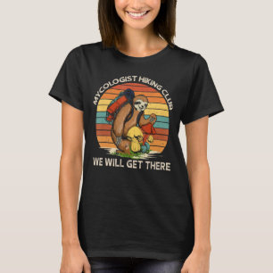 Camiseta Mushroom Mycologist Hiking Club Sloth