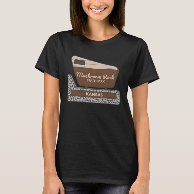 Camiseta Mushroom Rock State Park Kansas Welcome Sign Vacat (Anverso)