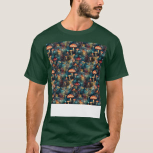 Camiseta Mushroom Seamless Pattern Fungus Hippie Shroom Eno