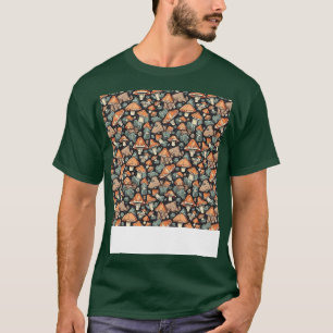 Camiseta Mushroom Seamless Pattern Fungus Hippie Shroom Eno