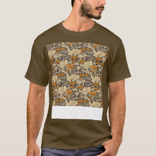 Camiseta Mushroom Seamless Pattern Fungus Hippie Shroom Eno