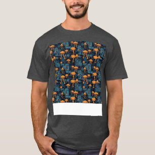 Camiseta Mushroom Seamless Pattern Fungus Hippie Shroom Eno